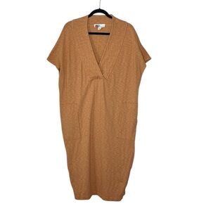 FREE PEOPLE Beach Sunshower Cotton Maxi Dress in Orange Rust size XS